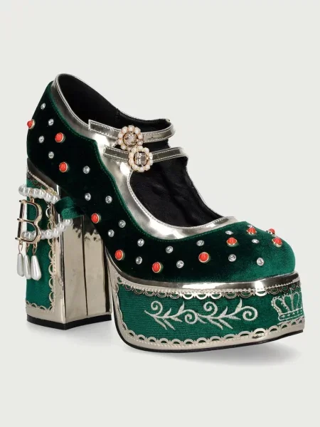 Pantofi cu toc Koi Footwear verde
