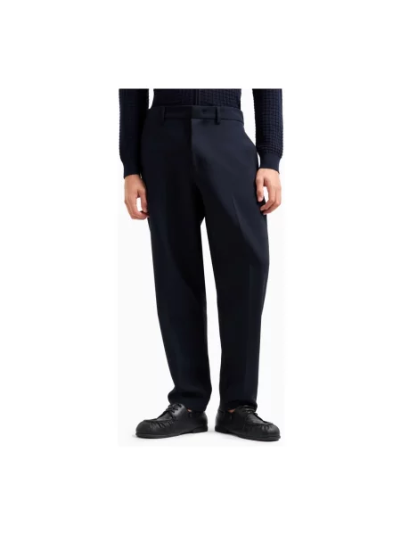 Spodnie Emporio Armani niebieskie