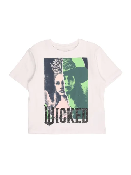 NAME IT Tricou NKFNORA WICKED verde limetă / roz pudră / negru alb