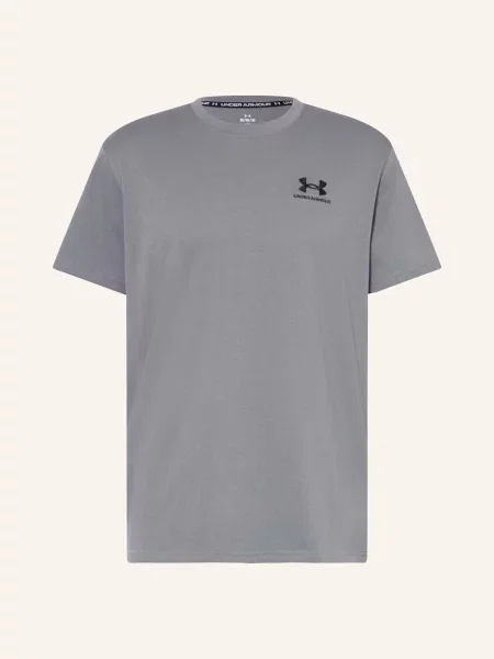 Tréninkové tričko Under Armour Logo Emb Heavyweight titan gray/black černé