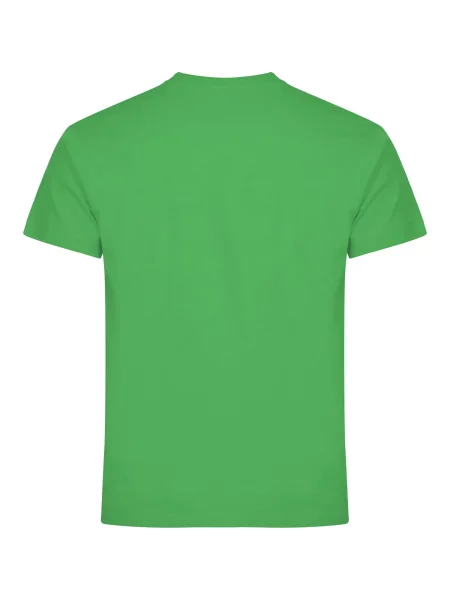 Clique Basic-T T-shirt slim fit z bawełny apple green biała