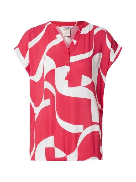 ZABAIONE Bluză roz zmeură alb