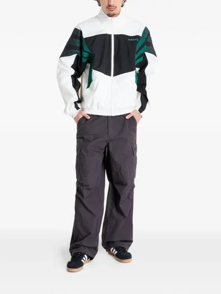 Spodnie cargo Adidas w paski klasyczne do biegania czarne