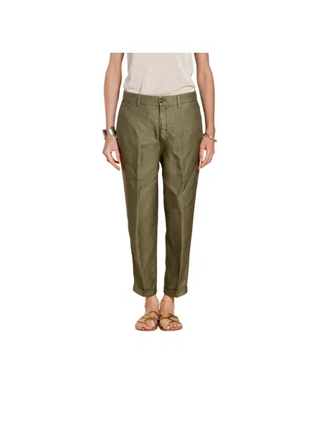 Lniane сhinosy Mason's zielone