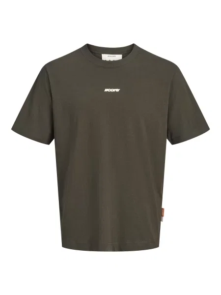 JACK & JONES Tricou JCOClub pământiu alb