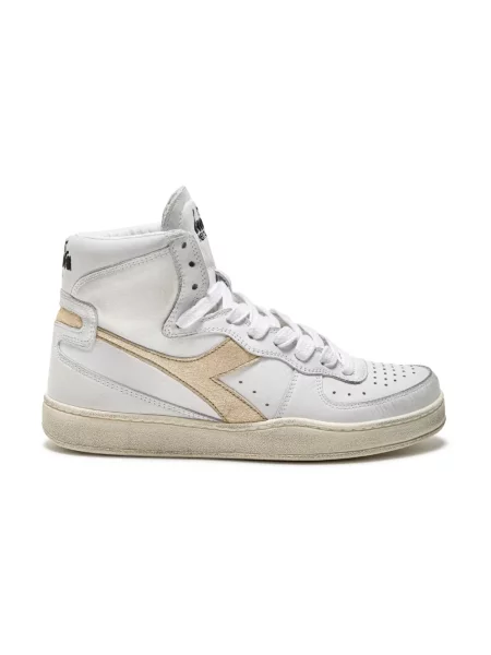 Sneakersy Diadora skórzane z kamieniami białe