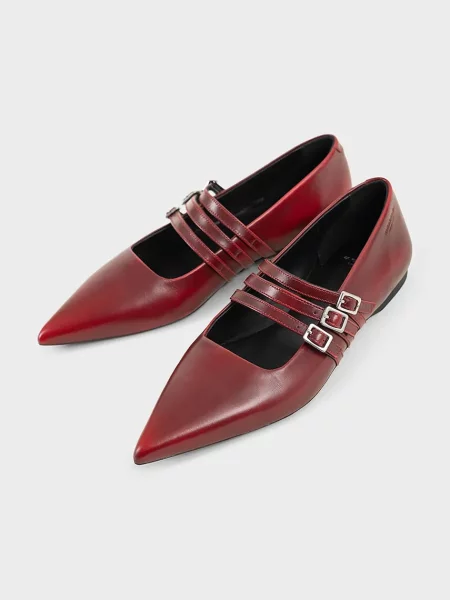 Kožené baleríny Vagabond Shoemakers HERMINE červená