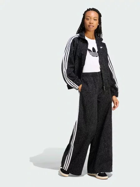 Брюки палаццо Adidas черные