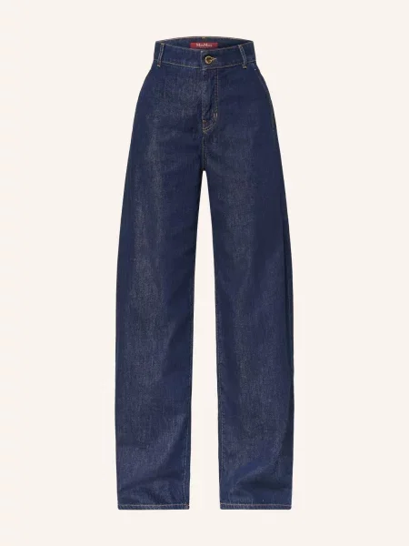 Max Mara Studio Barrel Džíny Conico navy námořnictvo