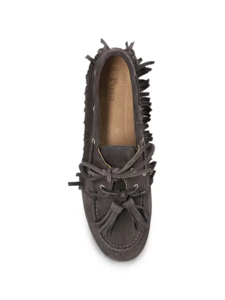 Pantofi loafer Posa cu franjuri gri