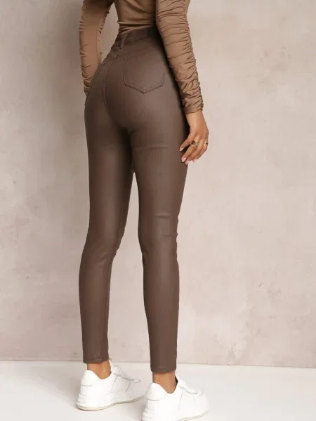 Pantaloni Skinny Casual Efect Modelator Elovi maro