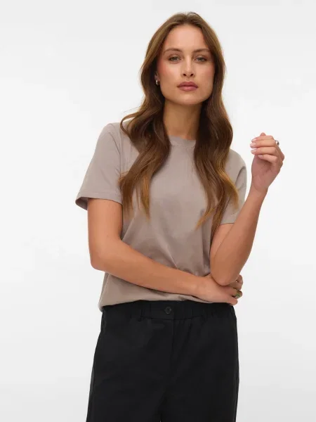 VERO MODA Póló VMPaulina taupe