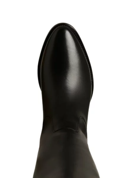 Botine Kiton din piele cu autograf negru