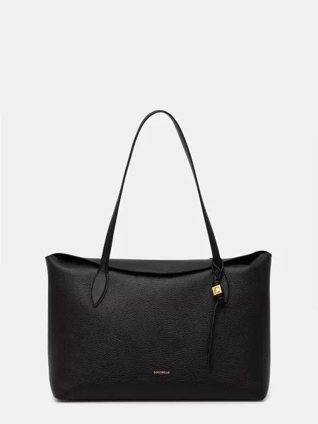 Coccinelle geantă shopper pentru femei din piele negru