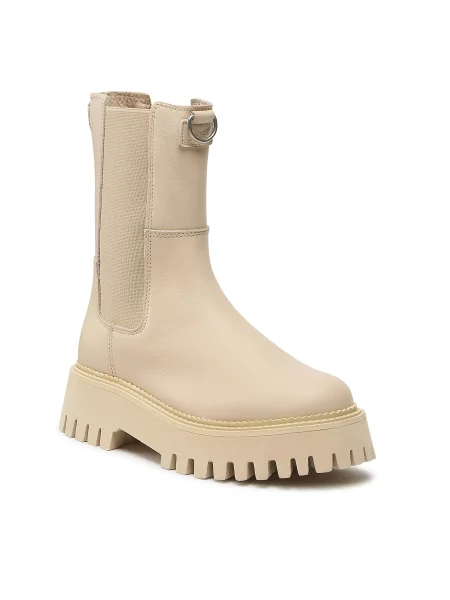 Kotníková obuv s elastickým prvkem Bronx béžové