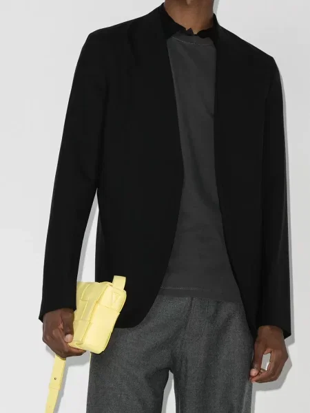 Vienakrūtis švarkas Maison Margiela juoda