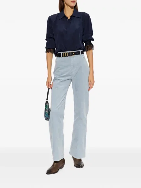 Cămașă Zadig&voltaire de mătase albastru