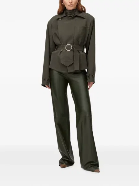 Pantaloni Retori evazate verde