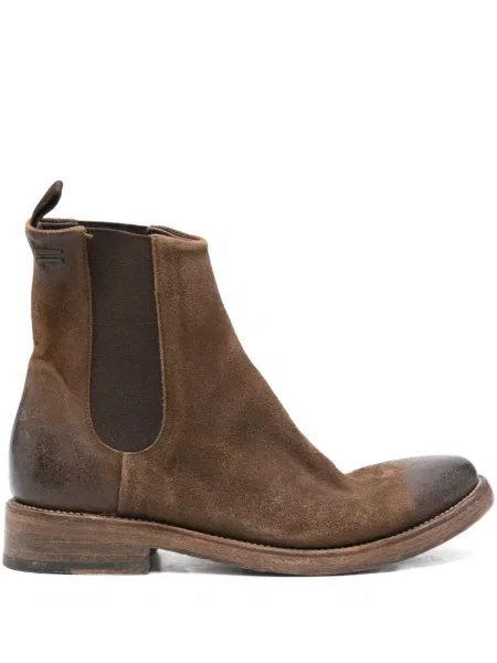 Botine chelsea The Last Conspiracy din piele de căprioară maro