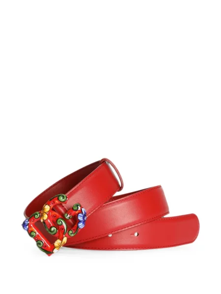 Cu centură curea Dolce & Gabbana cu cataramă roșu