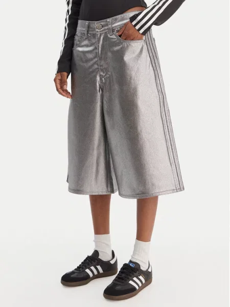 Adidas Джинсові шорти Firebird Jorts срібний