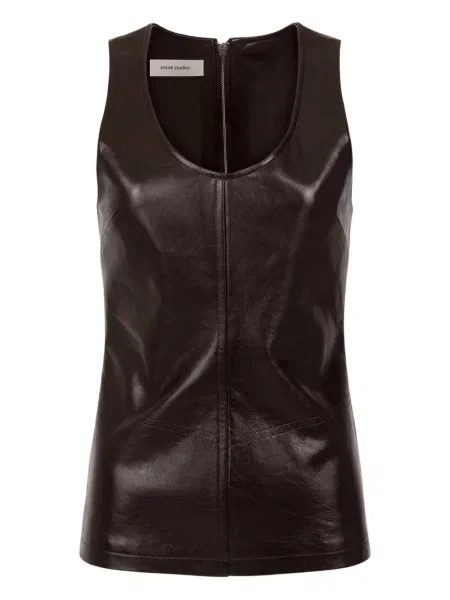 Top Entire Studios din piele maro