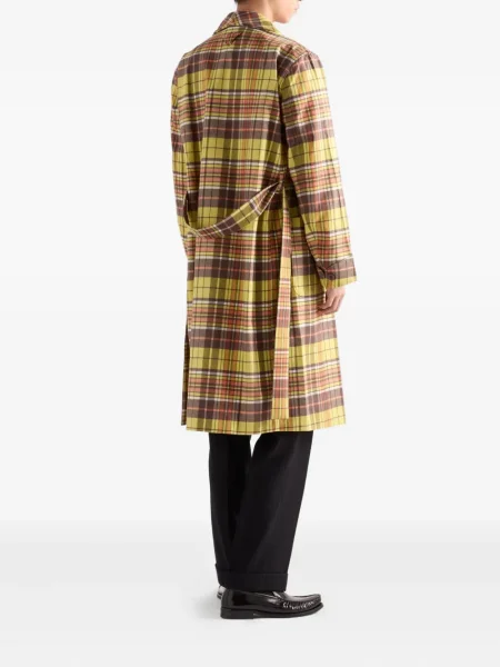 Trenci Prada în carouri galben