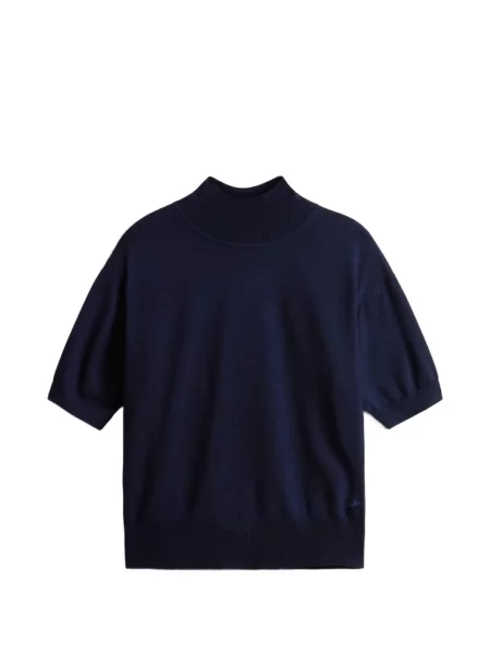 Tricou Woolrich de lână albastru