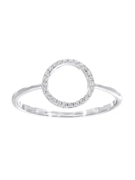 DIAMANT LETERNEL Prsten Ring aus Weißgold mit Diamant srebro