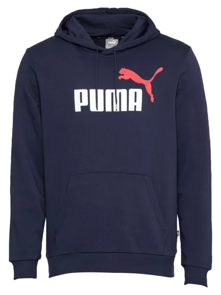 PUMA Hanorac sport albastru închis / roșu alb