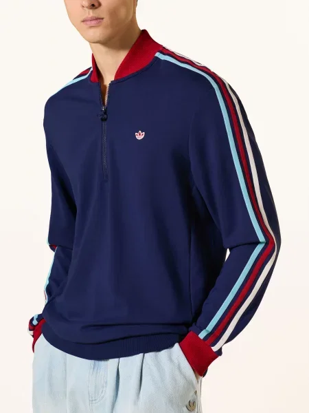 Adidas Originals Mikiny Originals 3 Pruhy tmavě modrá / červená bílá