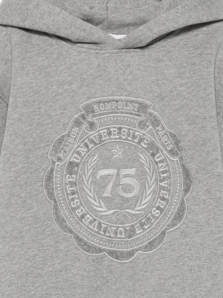 Bluza z kapturem dziecięca Bonpoint szara