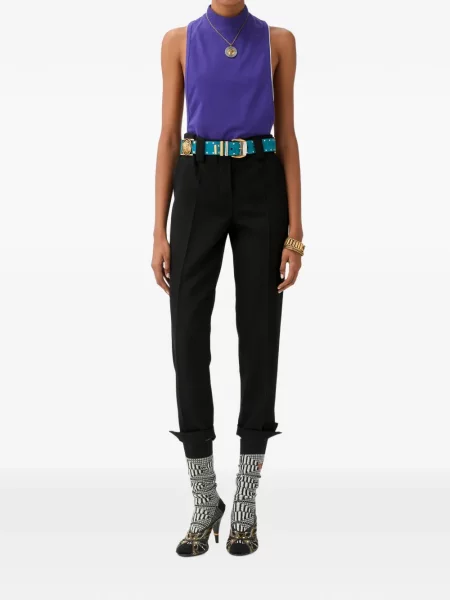 Pantaloni Versace de lână negru