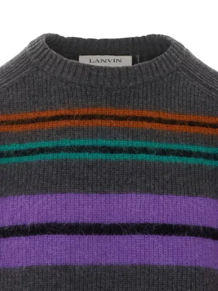 Pulover Lanvin de lână cu dungi gri