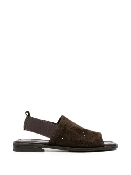 Sandale Sergio Moretti Firenze din piele de căprioară slingback maro