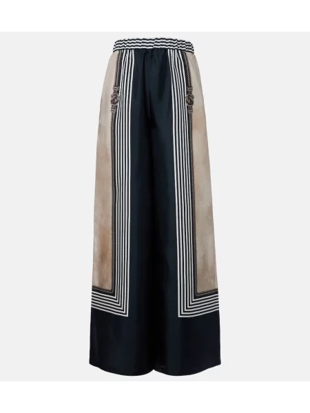 Pantaloni palazzo Max Mara de mătase