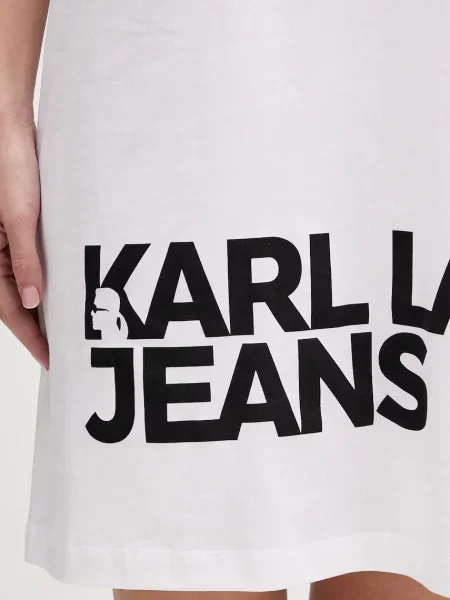 Мини джинсовое платье Karl Lagerfeld Jeans белое