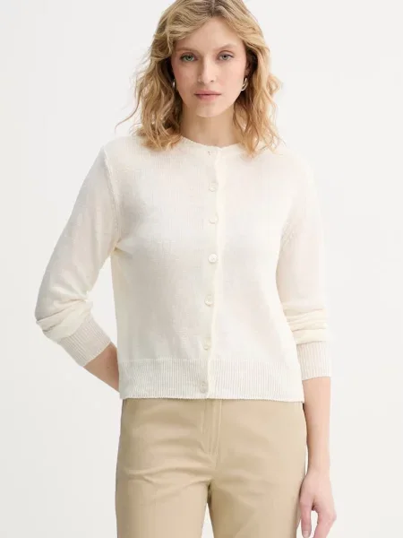 Weekend Max Mara kardigan lniany BADIA beżowy