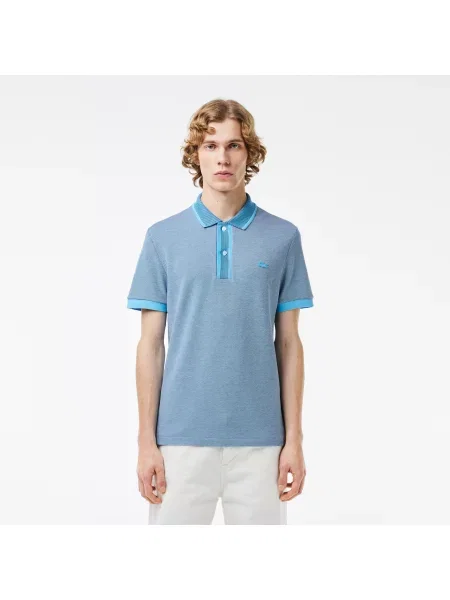 Поло Lacoste голубое