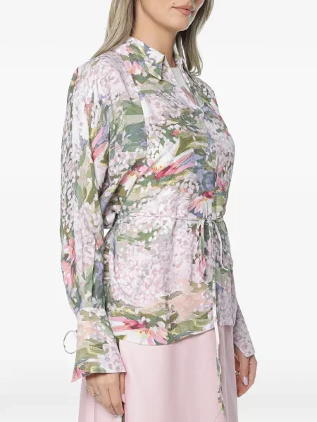 Φλοράλ μπλούζα Ted Baker με σχέδιο γραβάτες ροζ