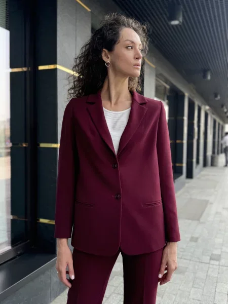 Блейзер CAT ORANGE бордовий віскоза/поліамід помаранчевий