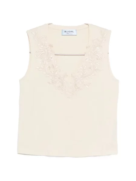 Haftowana podkoszulka Blugirl z dekoltem w serek