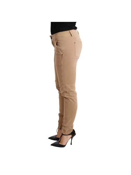 Skinny spodnie Ermanno Scervino brązowe
