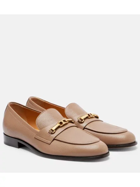 Pantofi loafer Tod's din piele bej