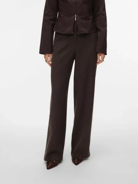 VERO MODA Pantaloni VMBESTIE ciocolatiu