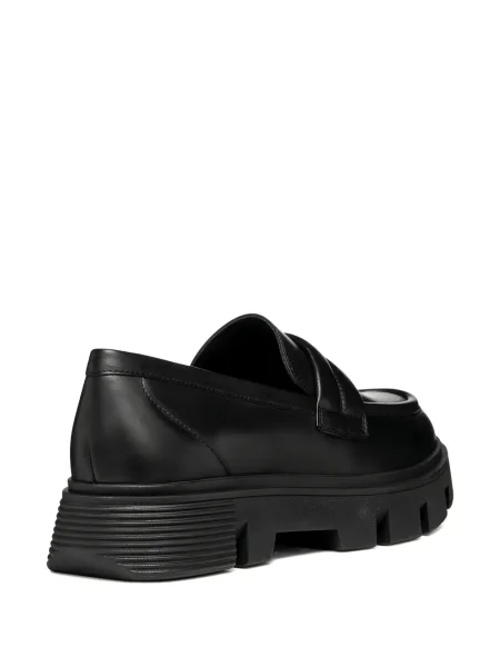 Pantofi loafer Geox cu platformă negru