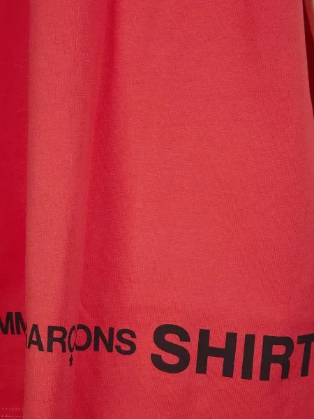 Тениска Comme Des Garçons Shirt с принт червено