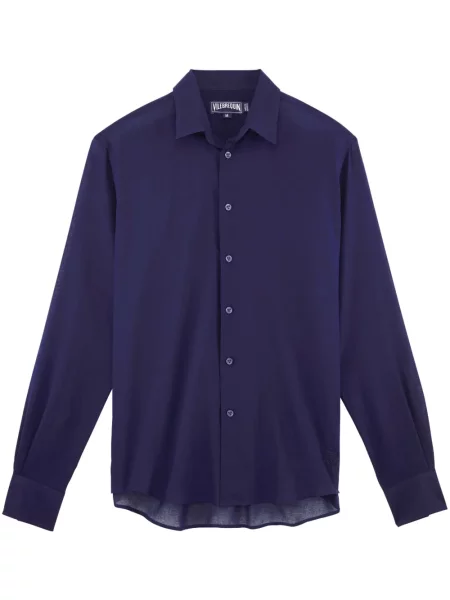 Cămașă Vilebrequin cu broderie albastru