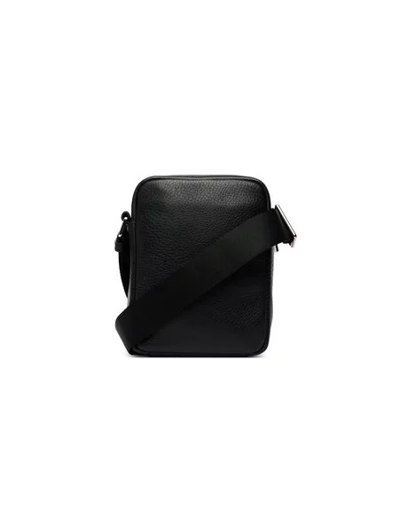 Tommy Hilfiger Válltáska Th Bus Leather Mini Reporter fekete