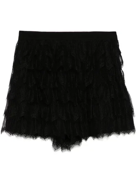 Pantaloni scurți Shiatzy Chen de mătase negru